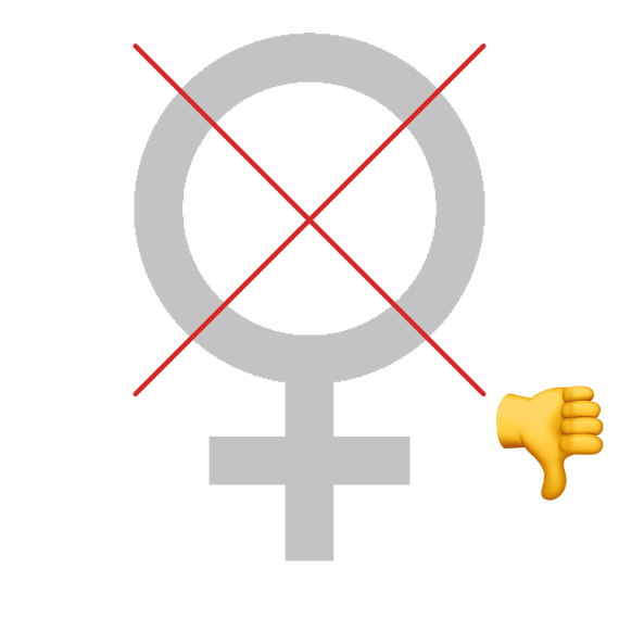 Degradierung von Frauen durch Nazis Symbol, das das Verbot von Frauen abwertet